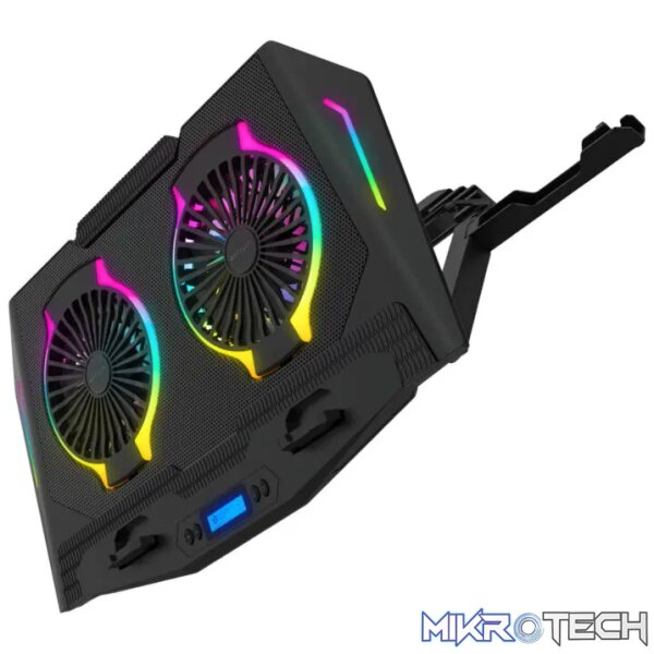 Laptop Cooling Pad 17.0" 2 x 120mm Fan RGB 6 Level - LCP172 - Image 3